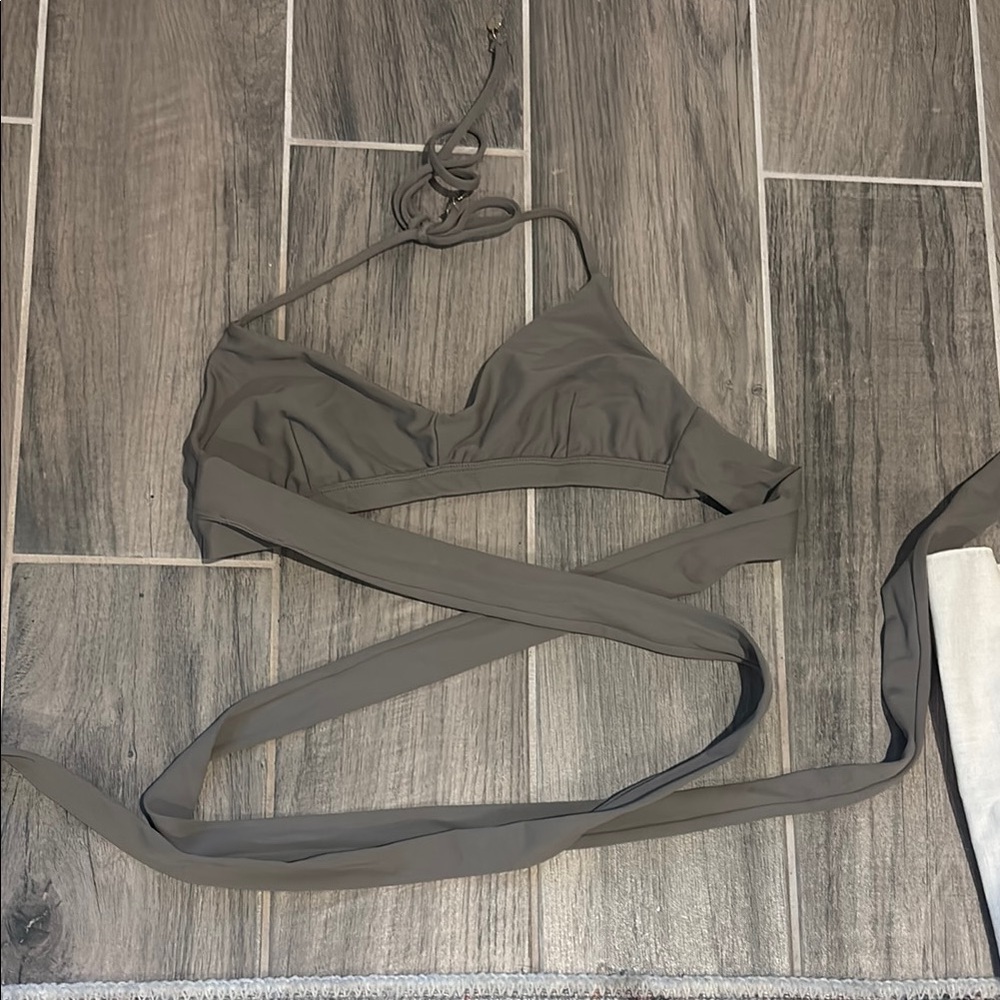 Tori Praver Charcoal Bikini Top